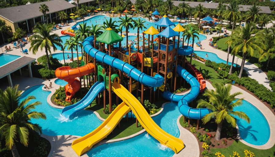 Domein les ranchisses: het waterpark van 1000 m² om plezier te beleven